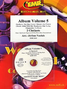 Illustration de ALBUM (tr. Naulais) pour 2 clarinettes et piano/orgue avec CD play-along - Vol. 6 : Wagner, Haendel, Schumann et autres