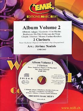 Illustration de ALBUM (tr. Naulais) pour 2 clarinettes et piano/orgue avec CD play-along - Vol. 9 : Dvorák, Haendel, Schubert, Debussy ...