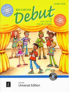 Illustration de Recorder début : 12 pièces faciles pour débutants - livre de l'élève avec CD play-along