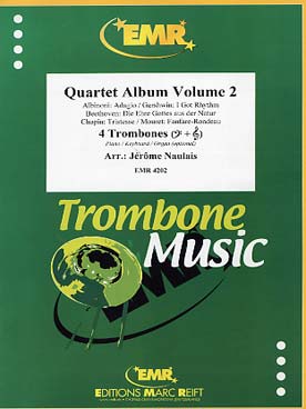 Illustration de QUARTET ALBUM (tr. Naulais) avec piano/ orgue et percussions en option - Vol. 2 : Albinoni, Gershwin, Beethoven Chopin, Mouret