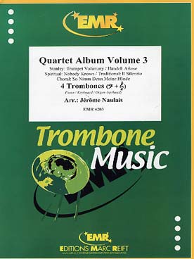 Illustration de QUARTET ALBUM (tr. Naulais) avec piano/ orgue et percussions en option - Vol. 3 : Stanley, Haendel et airs traditionnels