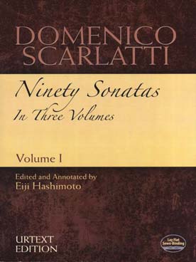 Illustration de Ninety sonatas in three volumes - Vol. 1 : Sonate I à XXX