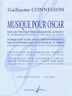 Illustration de Musique pour Oscar pour chœur d'enfants, mezzo-soprano, violoncelle et harpe, sur des textes de Eric-Emmanuel Schmitt