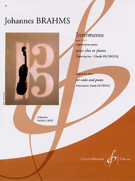 Illustration de Intermezzo op. 117 N° 1 (tr. Ducrocq)