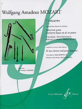 Illustration de Concerto K 191 pour basson et orchestre, réd. Allard pour clarinette basse et piano