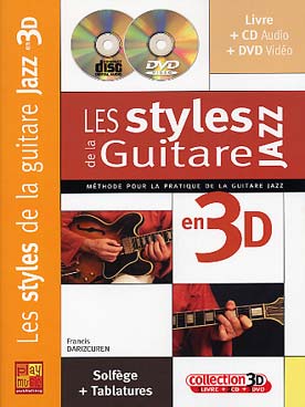 Illustration de Les Styles de la guitare jazz en 3D avec CD et DVD