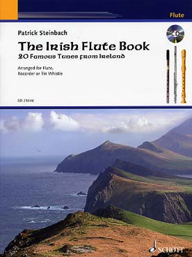 Illustration de The IRISH FLUTE BOOK : 20 célèbres airs traditionnels d'Irlande arr. pour flûte traversière, flûte à bec ou tin whistle,