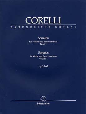 Illustration de 6 Sonates pour op. 5 (éd. Bärenreiter) - Vol. 1 : N° 1 à 6 (avec fac-similés)