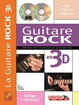 Illustration de Les Styles de la guitare rock en 3D avec CD et DVD