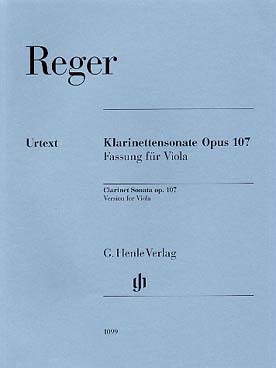 Illustration de Sonate op. 107 pour clarinette, version pour alto par l'auteur