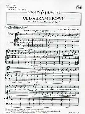Illustration de Friday afternoons op. 7/12 - Old Abraham Brown