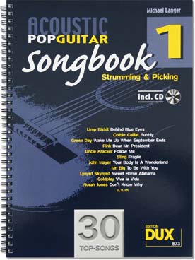 Illustration acoustic pop guitar avec cd songbook 1