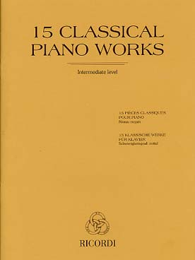 Illustration de 15 PIECES CLASSIQUES - Niveau moyen : Beethoven, Clémenti, Heller, Schumann...