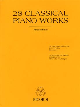 Illustration de 28 PIECES CLASSIQUES - Niveau avancé : Beethoven, Chopin, Liszt, Schumann, Mozart...