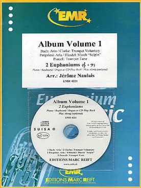 Illustration de ALBUM pour 2 euphoniums et piano/orgue avec CD play-along - Vol. 1 : Bach, Pergolese, Purcell, Clarke et Haendel
