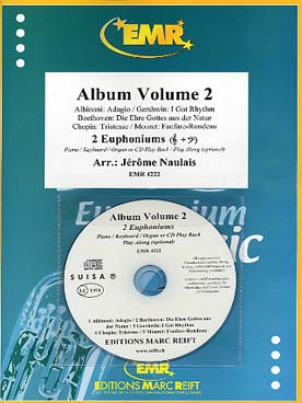 Illustration de ALBUM pour 2 euphoniums et piano/orgue avec CD play-along - Vol. 2 : Albinoni, Gershwin, Chopin, Beethoven et Mouret