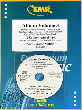 Illustration de ALBUM pour 2 euphoniums et piano/orgue avec CD play-along - Vol. 3 : Stanley, Haendel et airs traditionnels