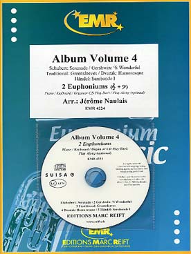 Illustration de ALBUM pour 2 euphoniums et piano/orgue avec CD play-along - Vol. 4 : Schubert, Gershwin, Dvorak, Haendel