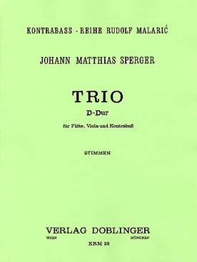 Illustration de Trio en ré M pour flûte, alto et contrebasse
