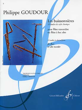 Illustration de Les Buissonnières, 13 études de style classique (flûte traversière ou flûte à bec alto)