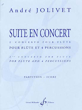 Illustration de Suite en concert (2e Concerto) pour flûte et percussions - conducteur