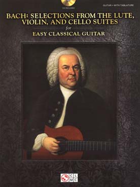 Illustration bach js selections easy classical guitar