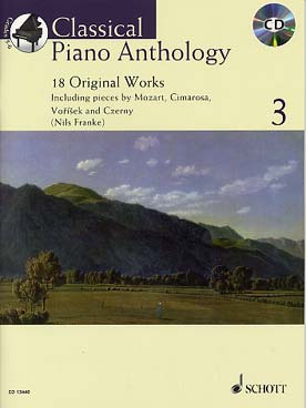 Illustration de CLASSICAL PIANO ANTHOLOGY - Vol. 3 : 18 pièces de Mozart, Hummel, Schubert, Vorisek.. avec CD d'écoute