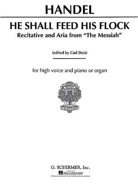 Illustration de He shall feed his flock du Messie pour voix élevée et piano