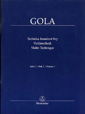Illustration de Violin technique (anglais/allemand/ tchèque) - Vol. 1