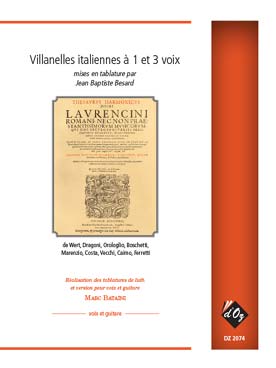 Illustration de VILLANELLES ITALIENNES à 1 et 3 voix (tr. Bataïni)