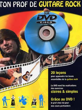 Illustration roux ton prof de guitare rock avec dvd