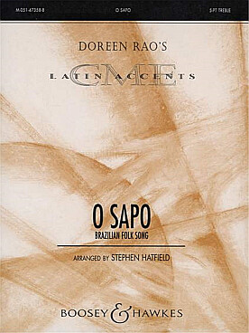 Illustration de O Sapo, Brazilian folksong (SSSAA) et percussion ad lib.