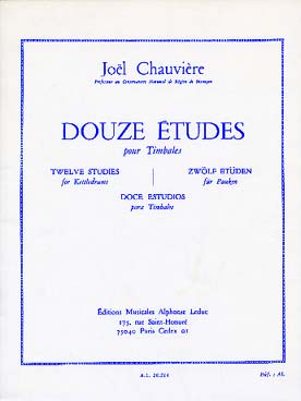Illustration chauviere 12 etudes pour timbales