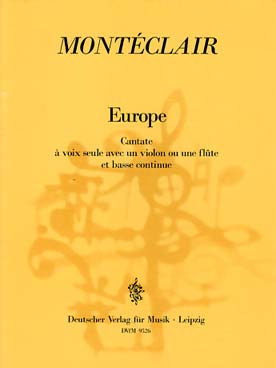 Illustration de Europe (cantate) pour voix seule avec violon ou flûte et basse continue   