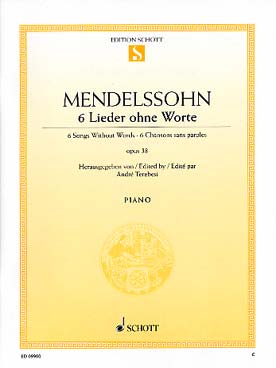 Illustration de 6 Romances sans paroles op. 38 (Lieder ohne worte)