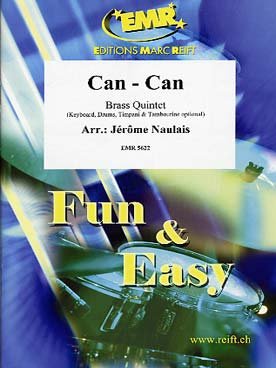 Illustration de CAN-CAN, tr. Naulais pour quintette de cuivres, piano, percussions