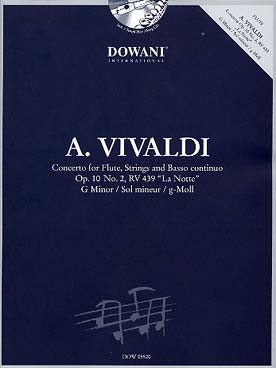 Illustration de Concerto op. 10/2 RV 439 en sol m "La Notte" pour flûte, cordes et basse continue