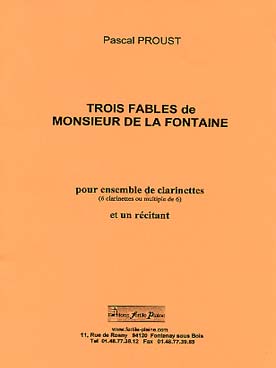 Illustration de 3 Fables de La Fontaine pour ensemble de flûtes (6 ou multiple de 6) et un récitant