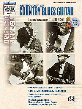 Illustration de The Anthology of country blues guitar avec CD