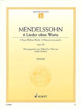 Illustration de 6 Romances sans paroles op. 102 (Lieder ohne worte)   