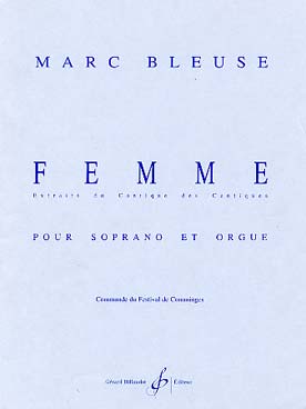 Illustration bleuse femme pour chant et orgue
