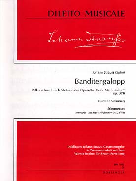 Illustration de Banditengalopp op. 378 Picc.,1,2,2,2-4,2,3,0-Pk.,Trgl,Schl-Str. parties séparées