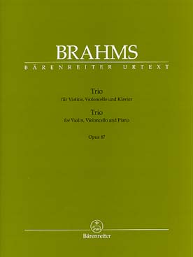 Illustration brahms trio avec piano op. 87 en do maj