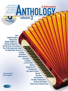 Illustration de ANTHOLOGY : arr. de thèmes célèbres par A. Cappellari, avec CD play-along - Vol. 3 : 24 arrangements