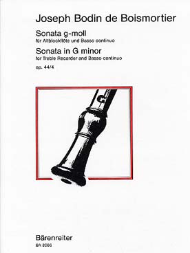 Illustration de Sonate op. 44/4 en sol m pour flûte à bec et basse continue