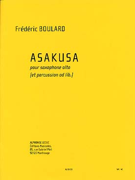 Illustration de Asakusa pour saxophone alto et percussion ad lib.
