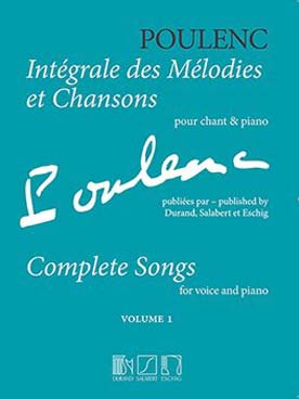 Illustration de Intégrale des mélodies et chansons pour chant et piano - Les 4 volumes