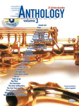 Illustration de ANTHOLOGY : arr. de thèmes célèbres par A. Cappellari, avec CD play-along - Vol. 3 : 31 arrangements
