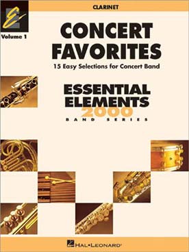 Illustration de CONCERT FAVORITES : 15 easy selections for concert band - Clarinette