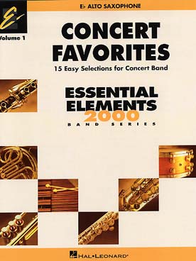 Illustration de CONCERT FAVORITES : 15 easy selections for concert band - Saxophone alto